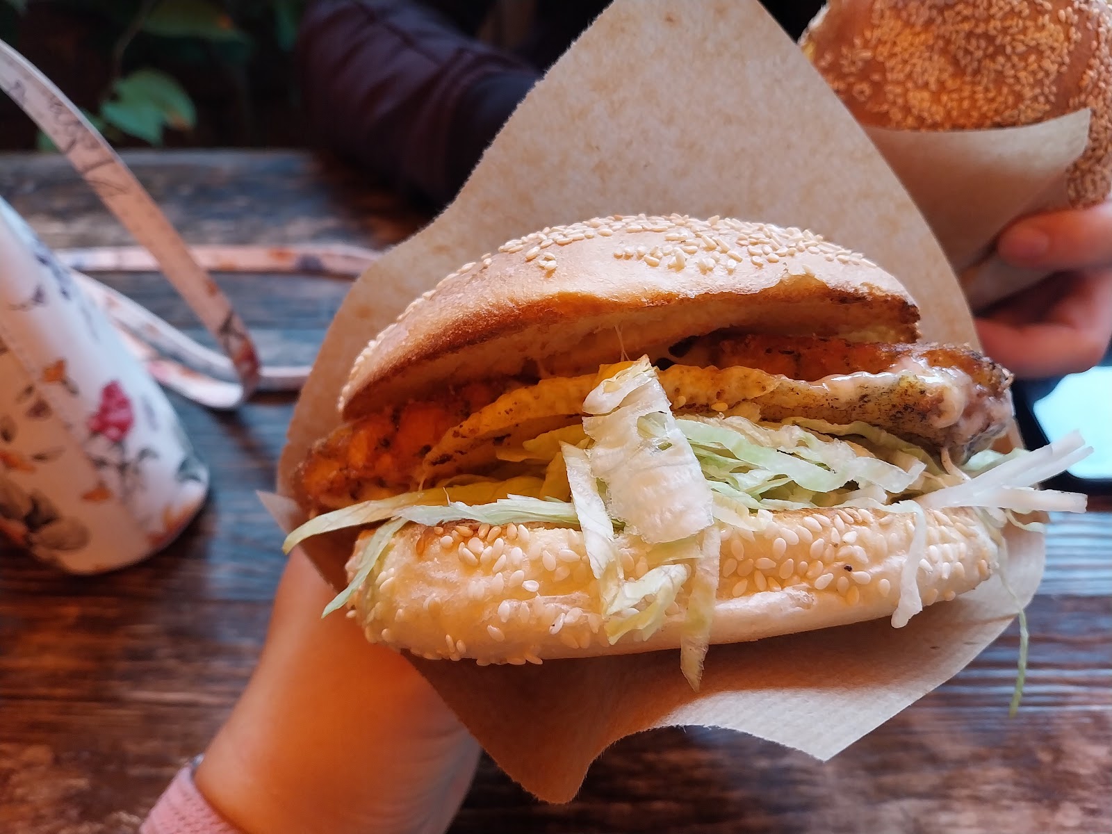 Burger served at Burgerman The Station